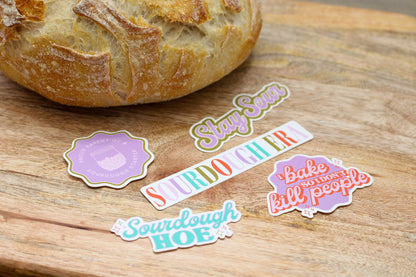 Set of 5 Sourdough Stickers