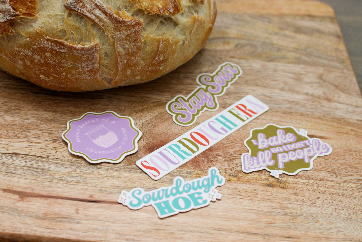 Set of 5 Sourdough Stickers